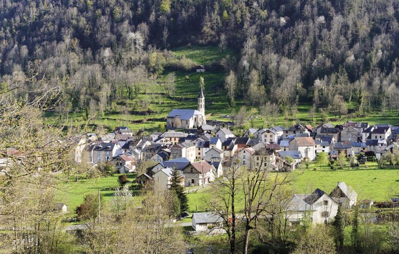 small mountain village in the French Pyrenees