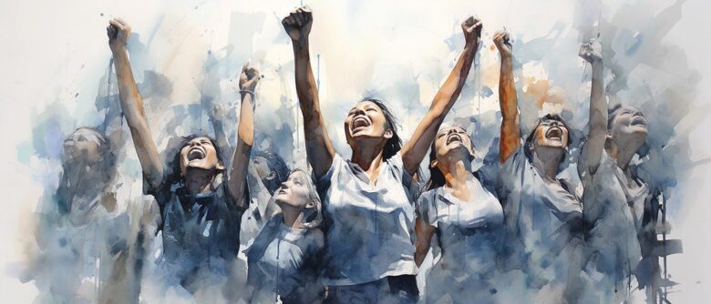 Female empowerment, many women fighting for their rights tired o