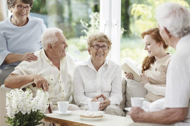 Nanny for the elderly reading
