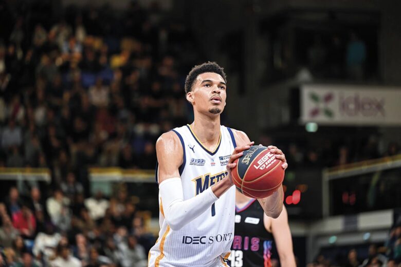 Victor,Wembanyama,During,The,French,Championship,,Betclic,Elite,Basketball,Match