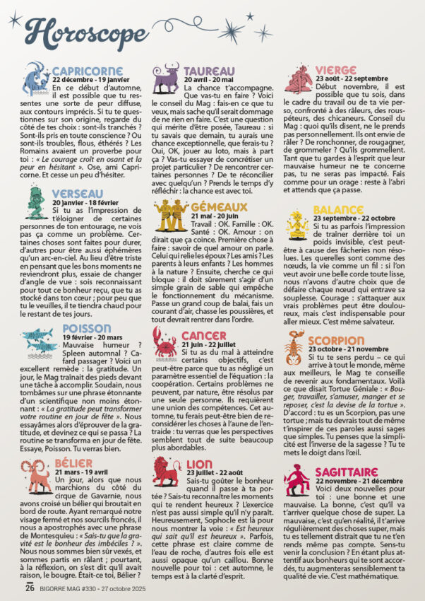 330 HOROSCOPE
